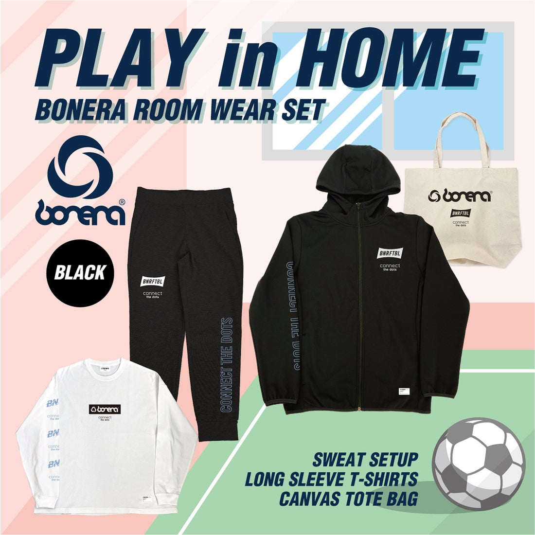 bonera ボネーラ ルームウェアセット(ブラック) BNR-RW001 BLK