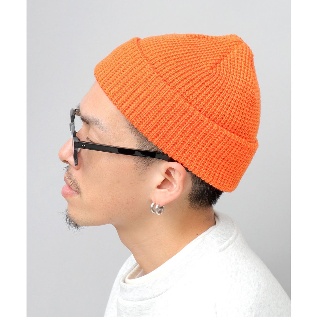 ベーシックエンチ Basiquenti アクリル ワッフル ニットワッチ ニット