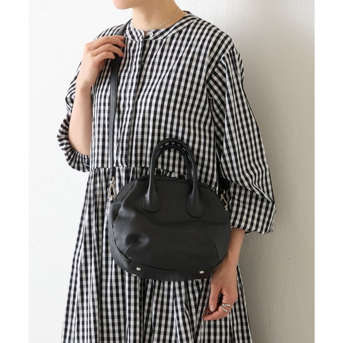 ビアズリー BEARDSLEY ラウンドミニボストン （black） -ファッション
