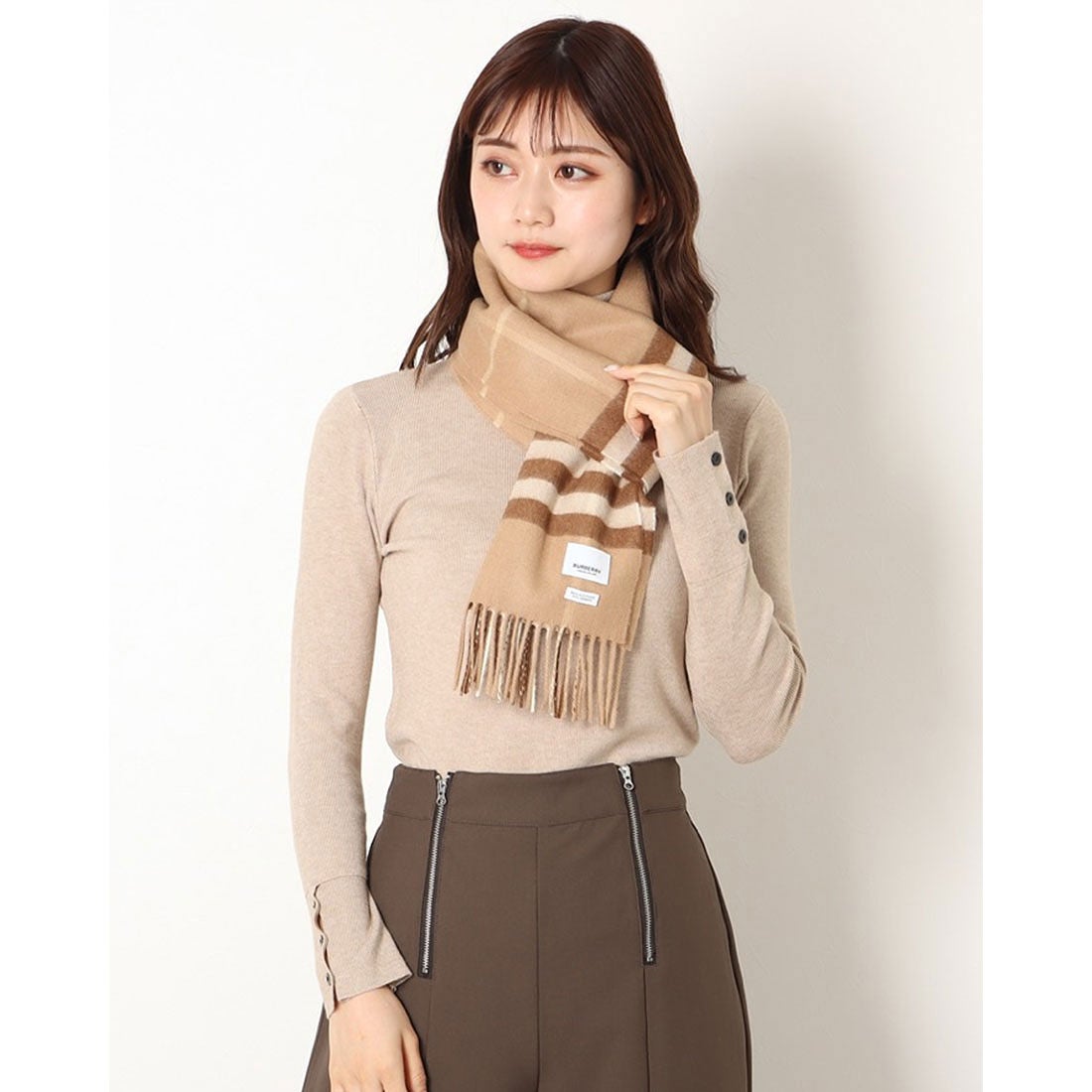 バーバリー バーバリーズ Burberry's マフラー カシミヤ ベージュ