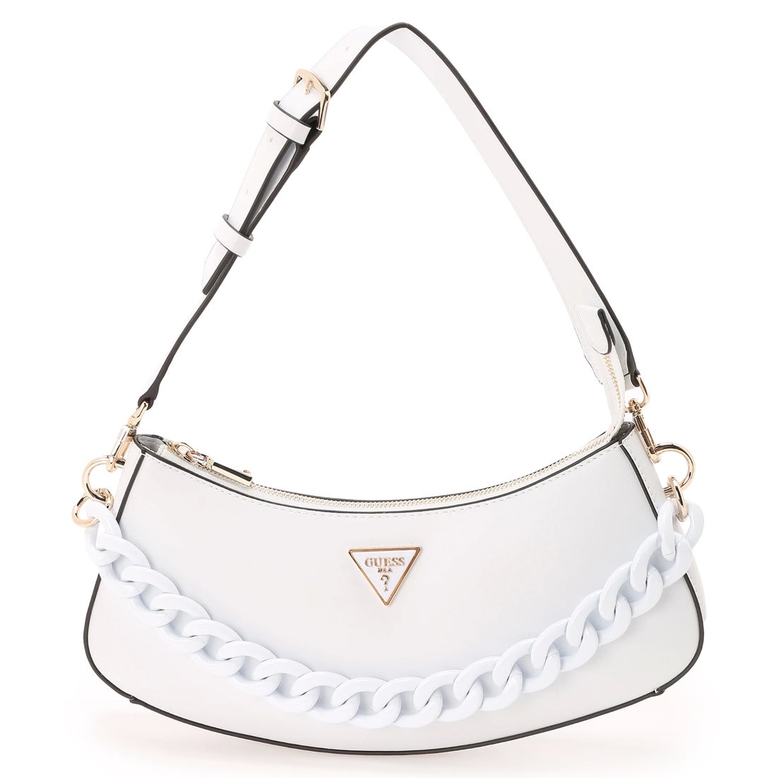 ゲス GUESS CORINA Top Zip Shoulder Bag （WHI） ハンドバッグ
