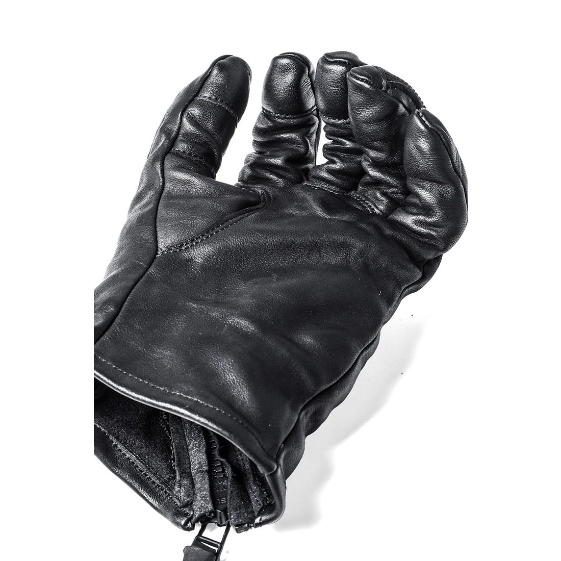 D.HYGEN Horse Leather Twist W-Zip Gloves （BLACK） - Osaka / Kyoto