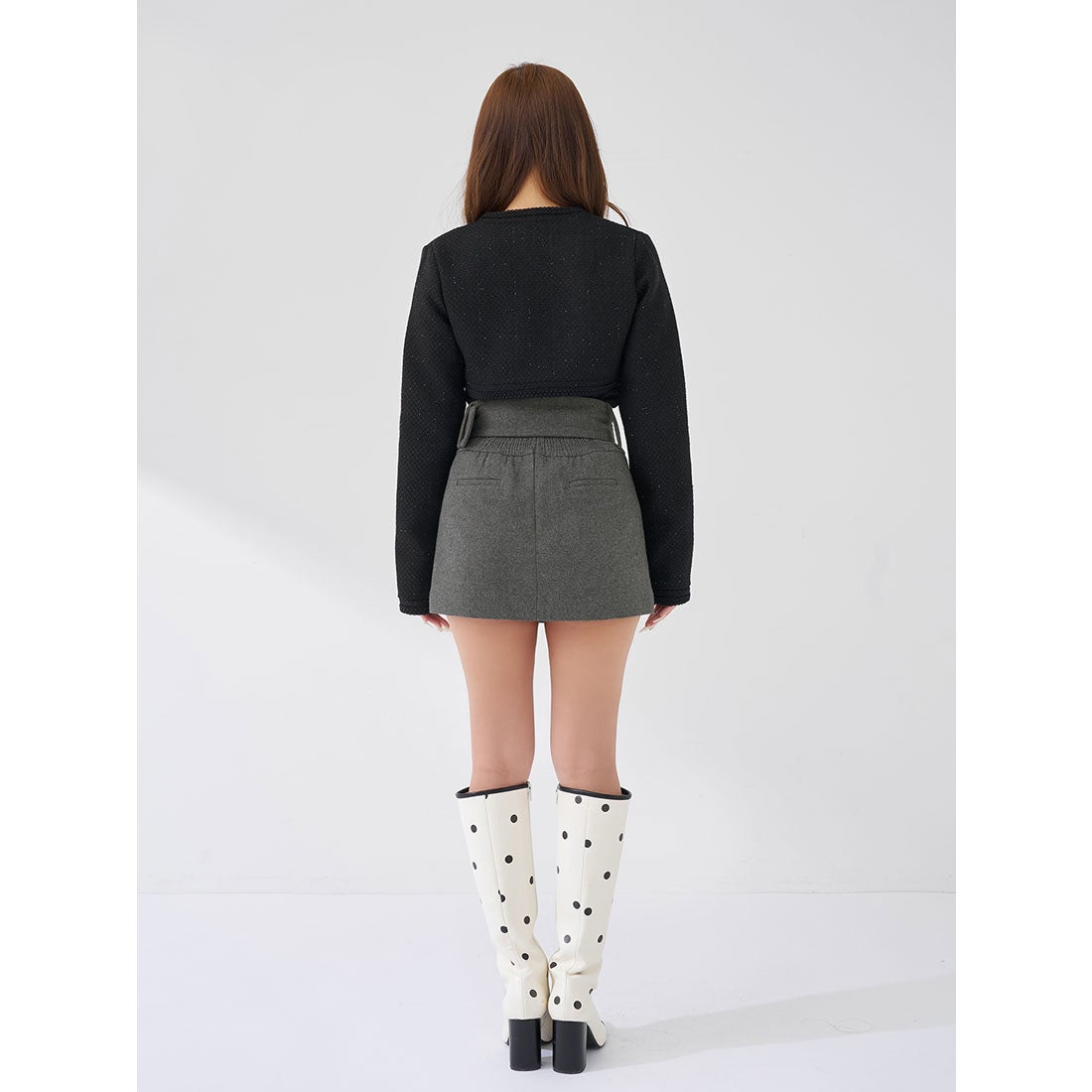 ダーリッチ Darich シェイプラインベルトミニスカート （ブラック