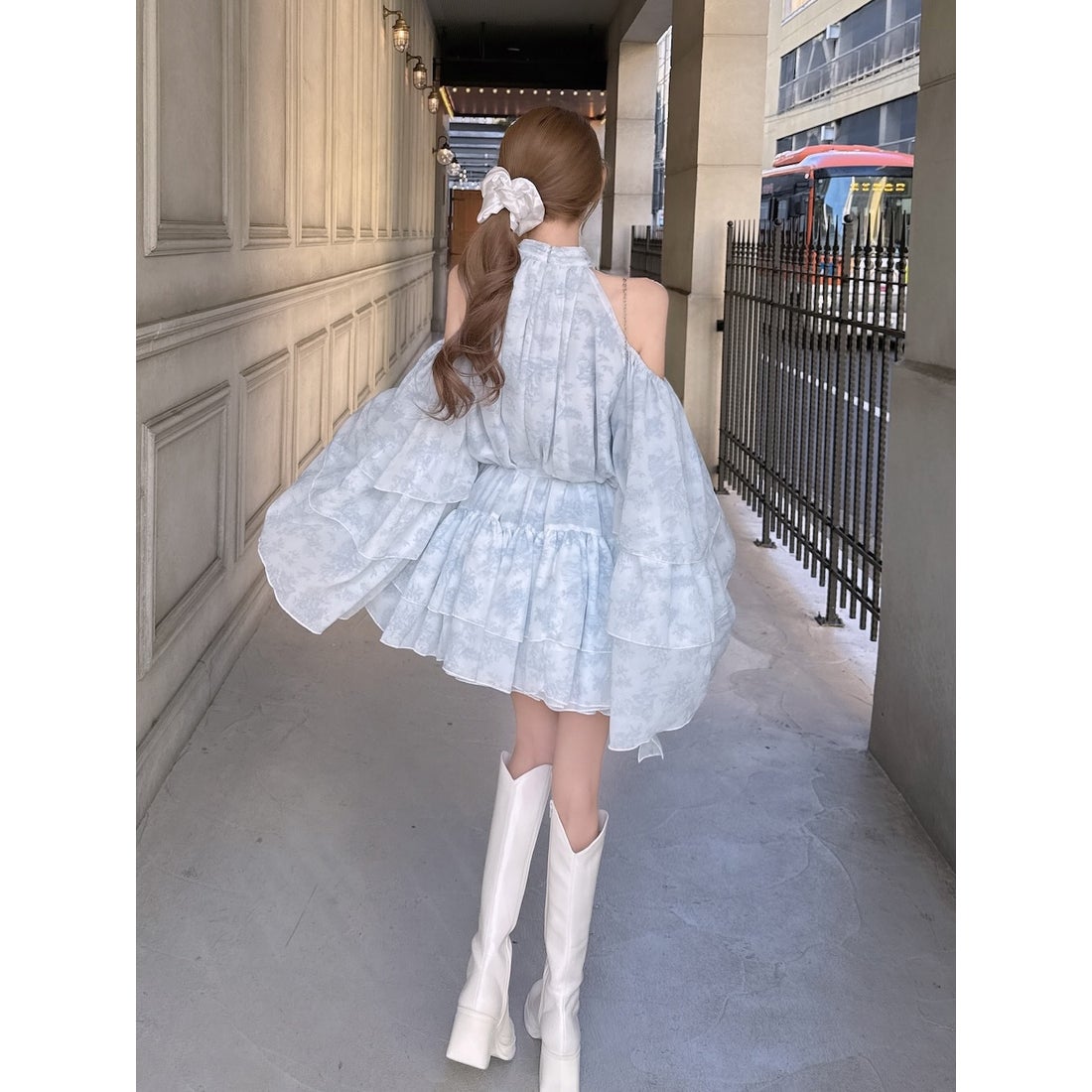 ダーリッチ Darich トワルドジュイシフォンフリルミニワンピース