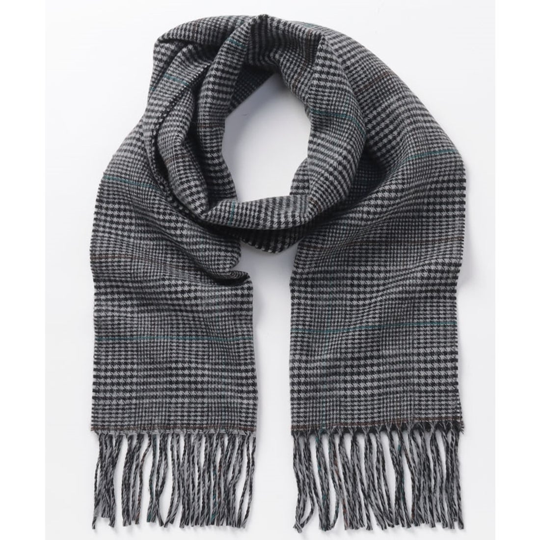 グレンチェックマフラー （ライトグレー） -D'URBAN | ダーバン公式