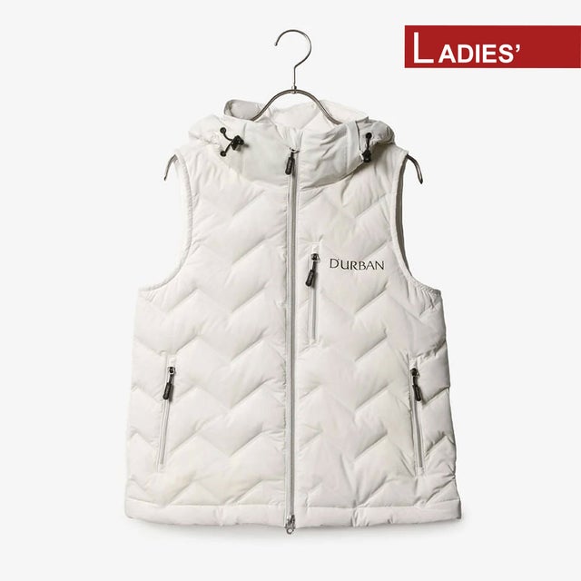 GOLF 】ダウンベスト(Ladies) （オフホワイト） -D'URBAN | ダーバン