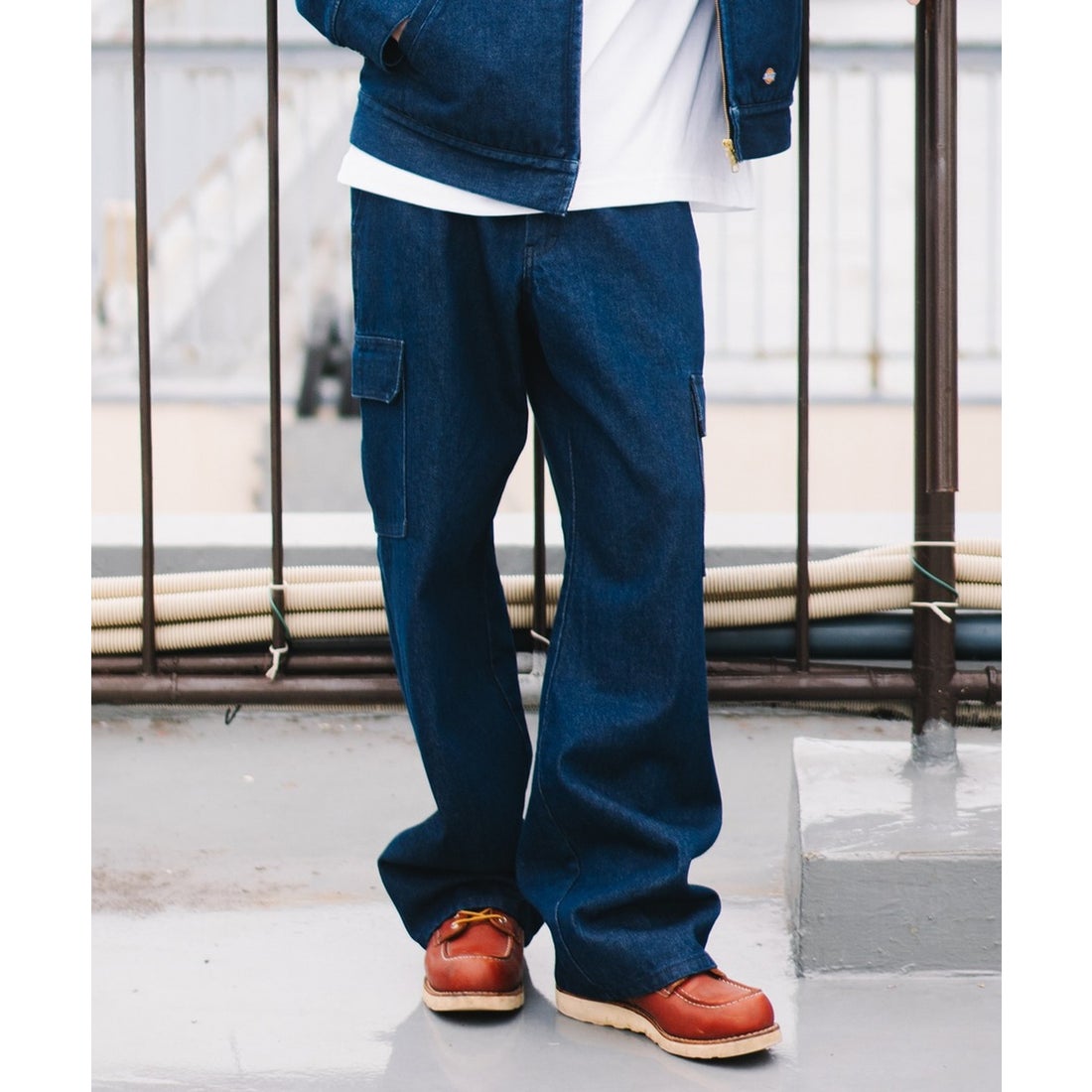 ディッキーズ Dickies Dickies 23214 MODEL DENIM CARGO PANT （ブルー