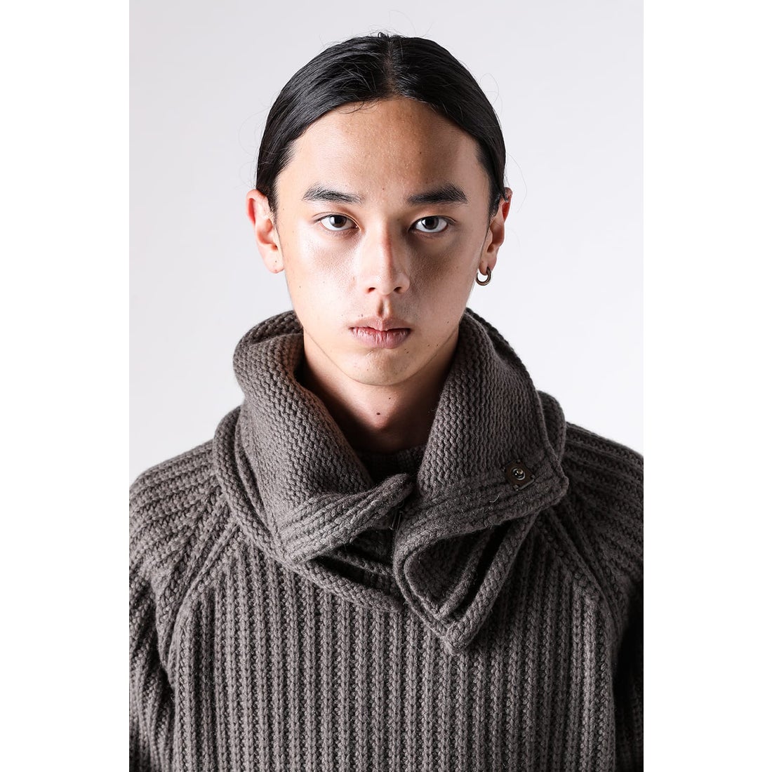 デヴォア DEVOA Knit Neck Parts Cashmere （BEIGE GRAY） -FASCINATE
