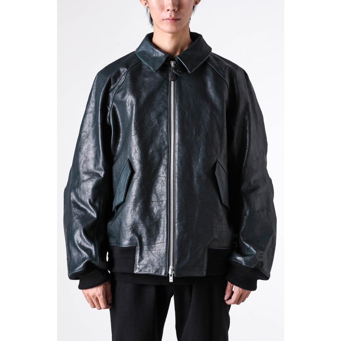 デヴォア DEVOA Leather Jacket Loose Fit （PETOROLIO） -FASCINATE