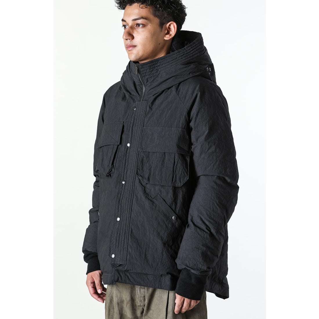 デヴォア DEVOA Down Jacket Shrink Cotton / Nylon （BLACK） -FASCINATE