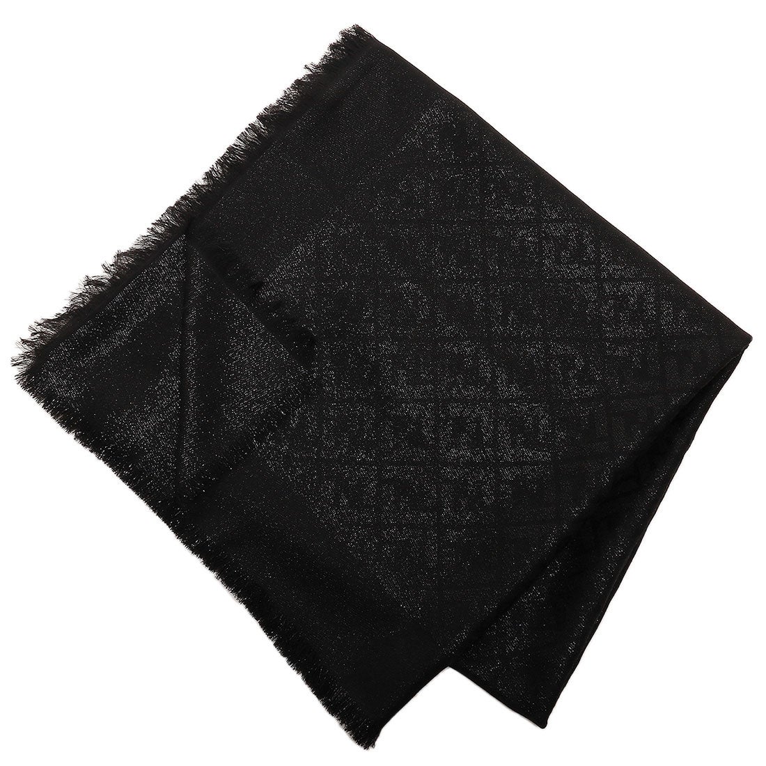 フェンディ FENDI ストール マフラー FFロゴ ブラック レディース