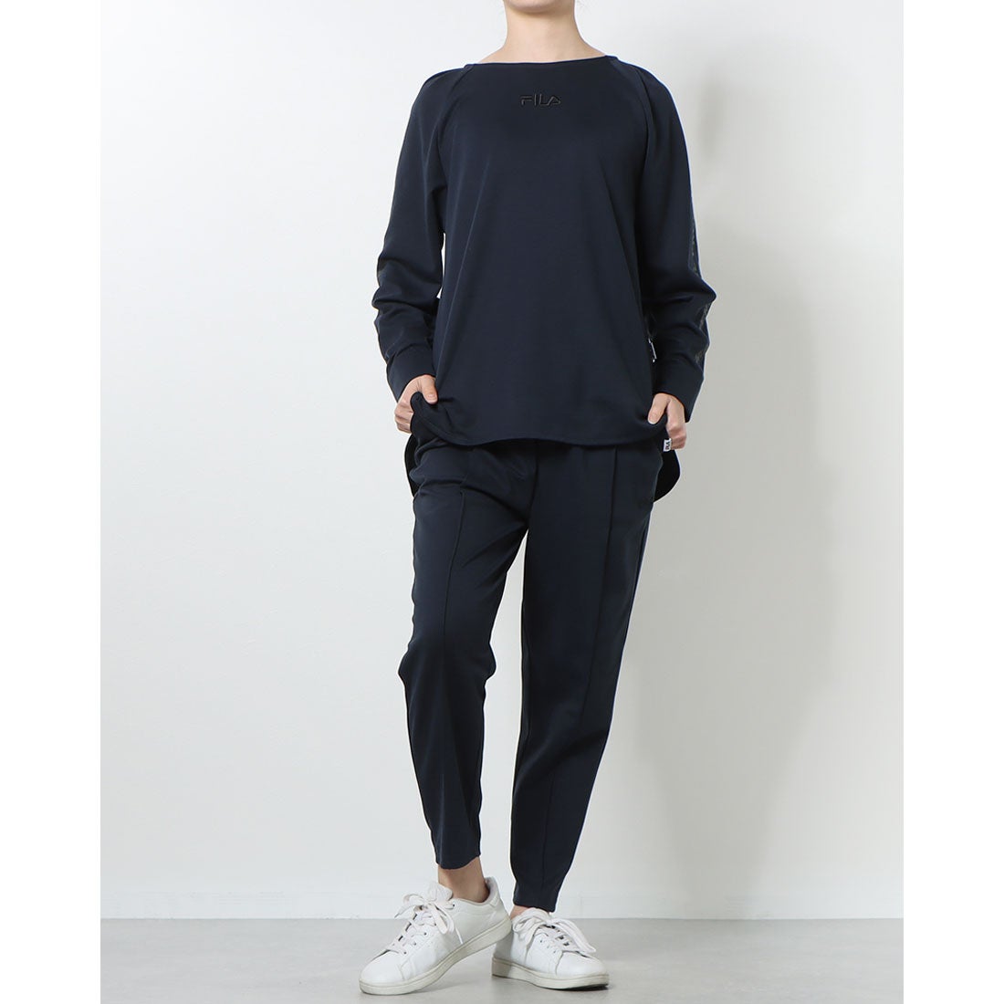 フィラ FILA ＜FILA＞きれい見えセットアップ （ネイビー） -waja