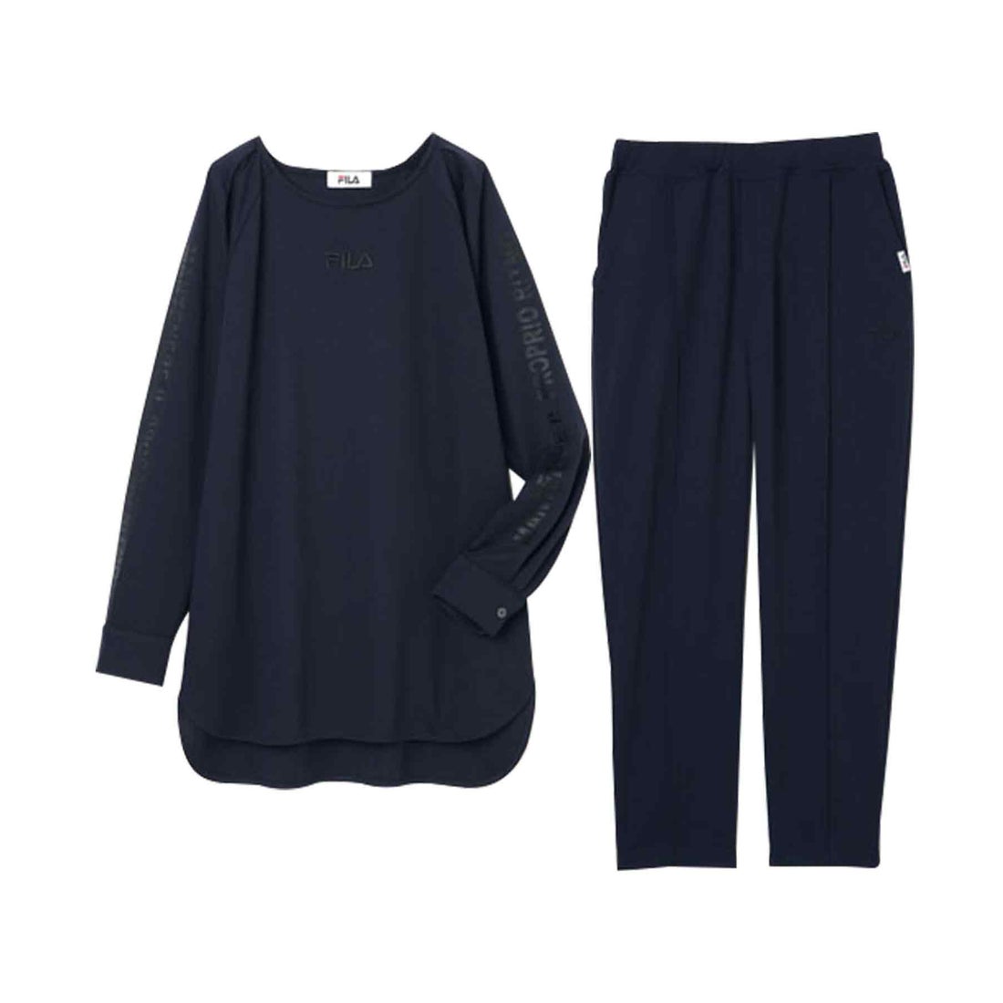 フィラ FILA ＜FILA＞きれい見えセットアップ （ネイビー） -waja