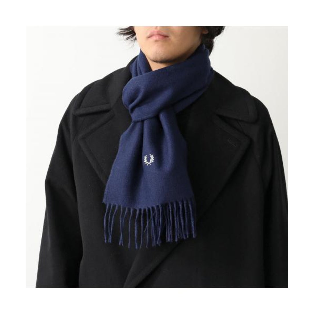 フレッドペリー FRED PERRY FRED PERRY マフラー C4126 ウール ロゴ