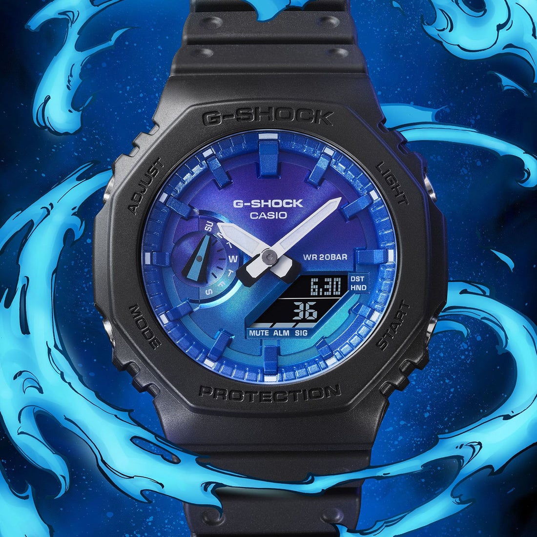 G-SHOCK】Flame inside series / GA-2100FL-1AJF （ブラック×ブルー