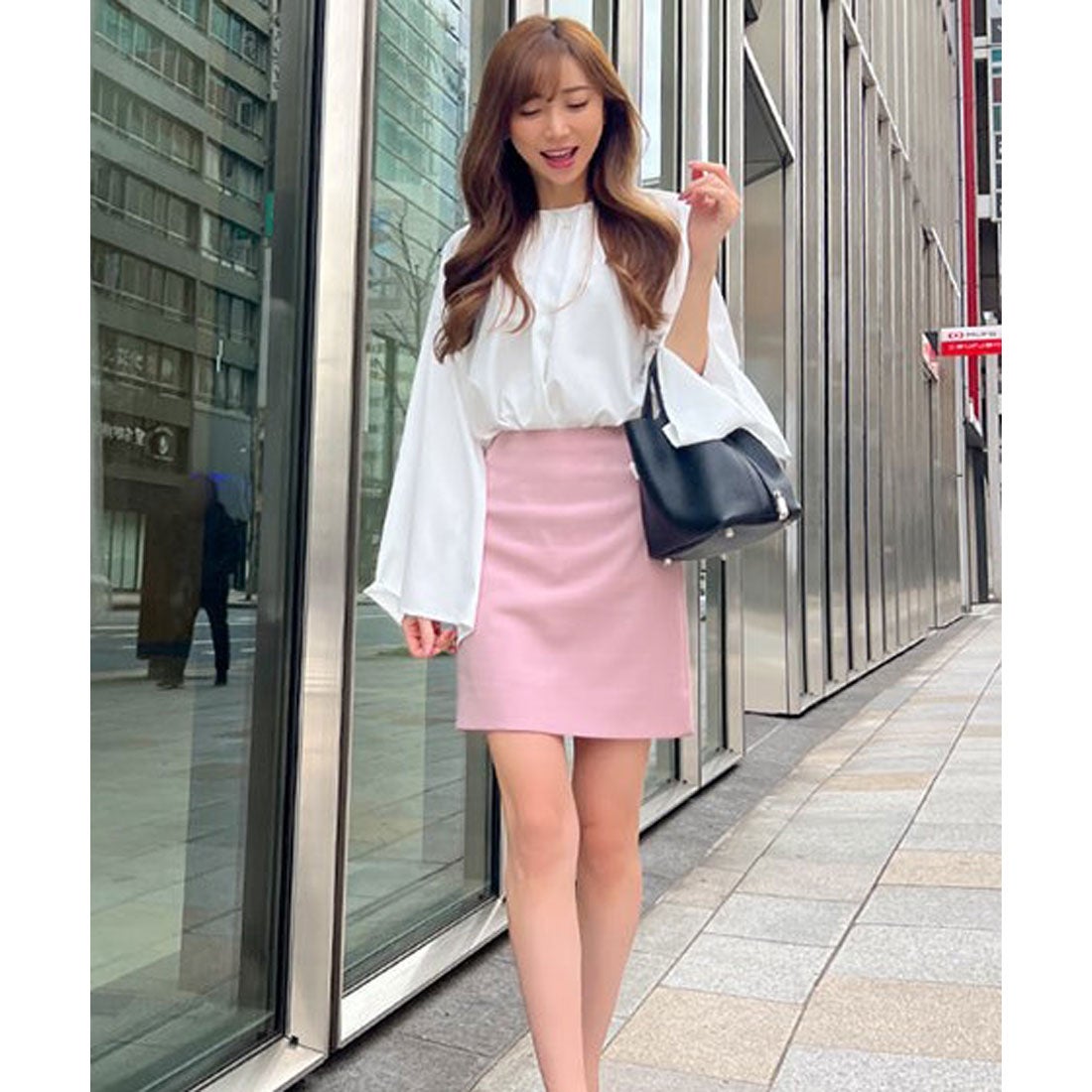 コウベレタス KOBE LETTUCE [ 岡部あゆみさんコラボ ]台形ミニスカート