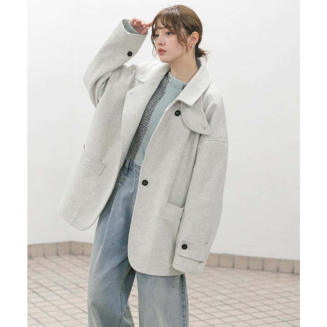 ケービーエフ KBF コクーンミドルコート （NAVY） - ファッション通販