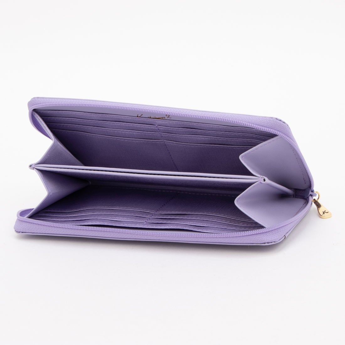 キタムラケイツウ キタムラK2 牛革ラウンド型長財布 D-82 （ラベンダー