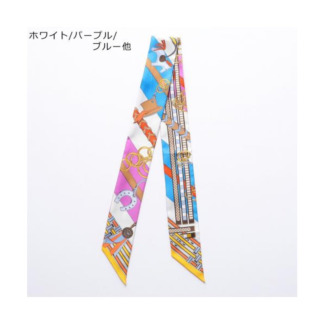 K610 HERMES ツイリー マルチカラースカーフ K610 HERMES ツイリー