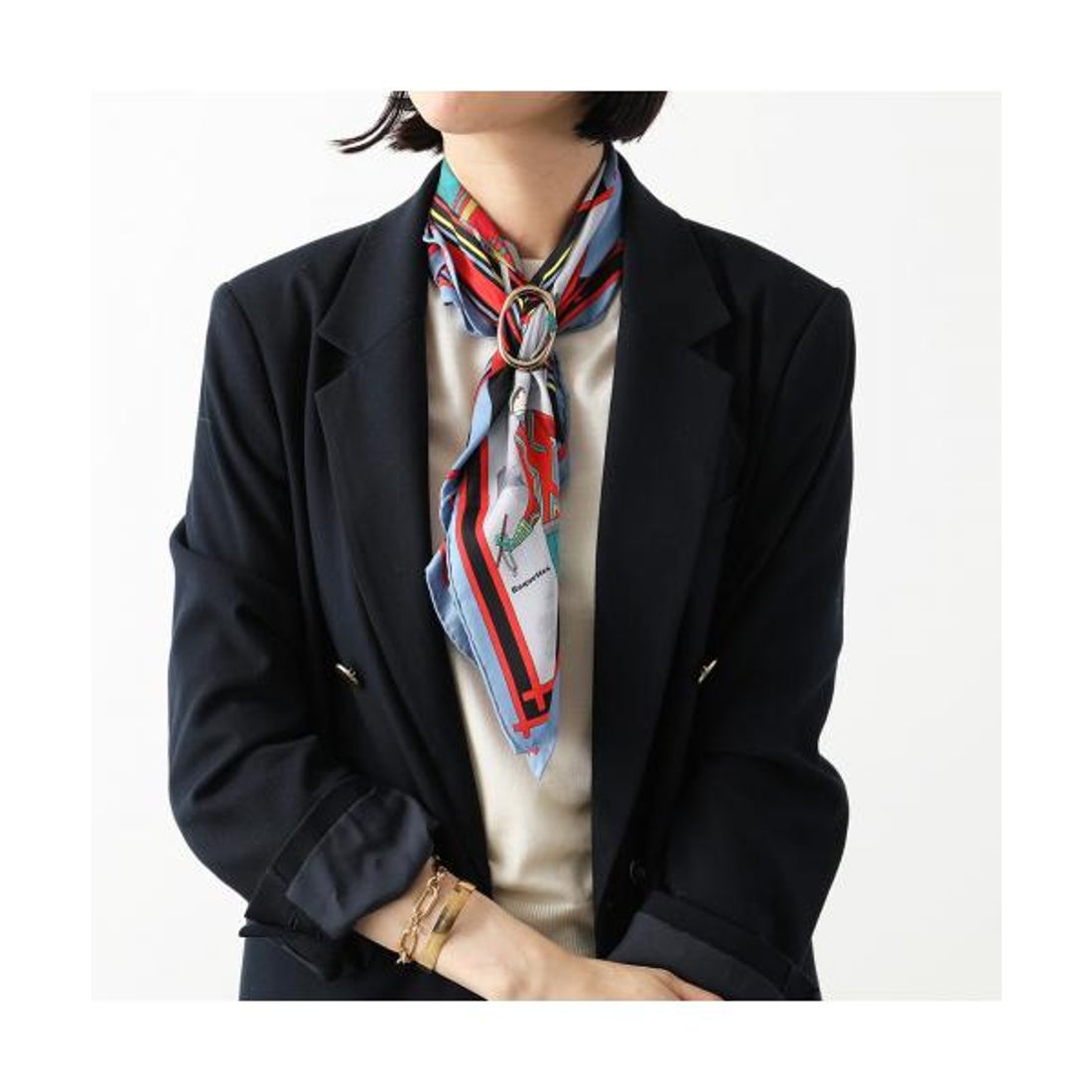 エルメス Hermes HERMES スカーフリング シェーヌダンクル Chaine