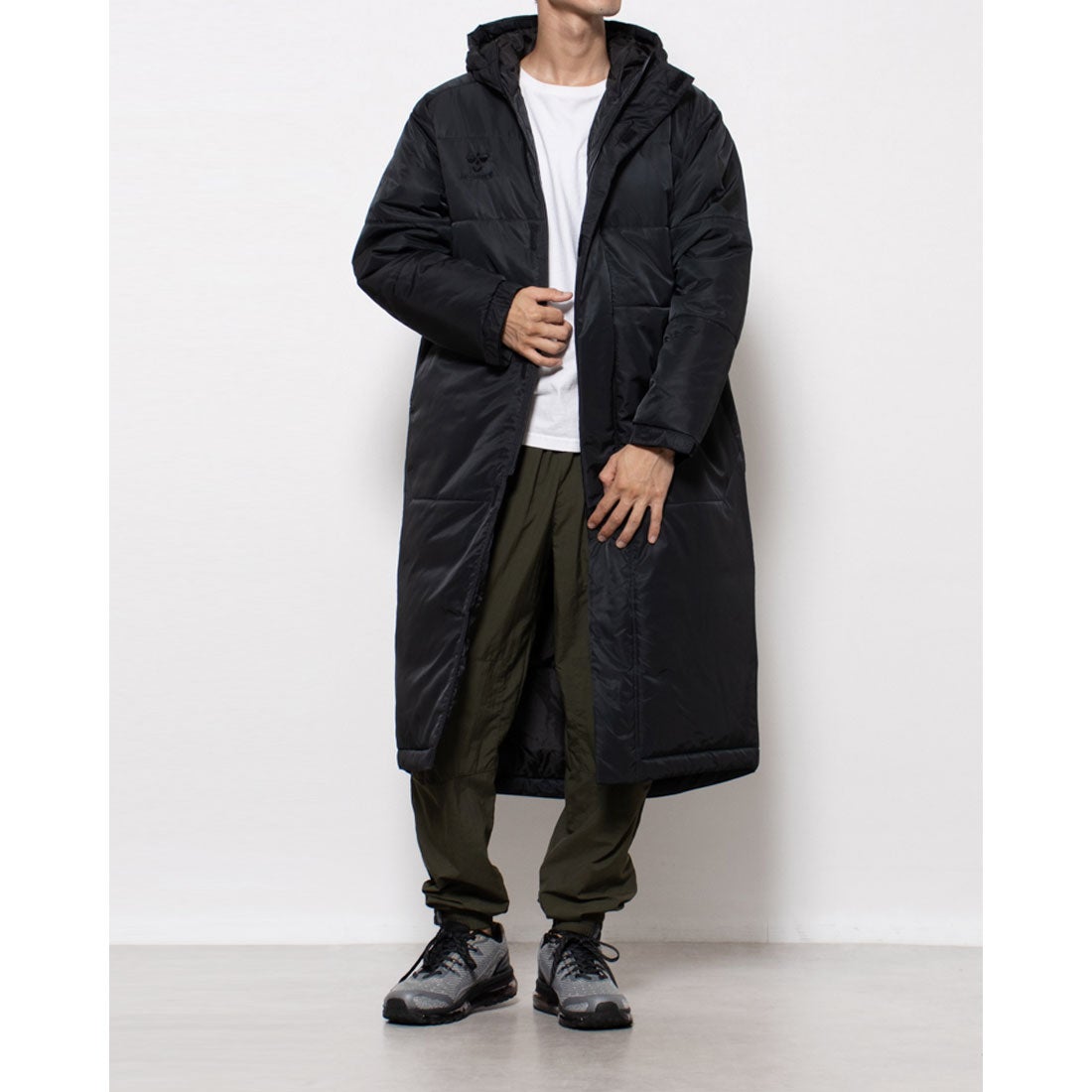 ATHLETA 黒 キルティング ベンチコート 160 ATHLETA ベンチコート 黒