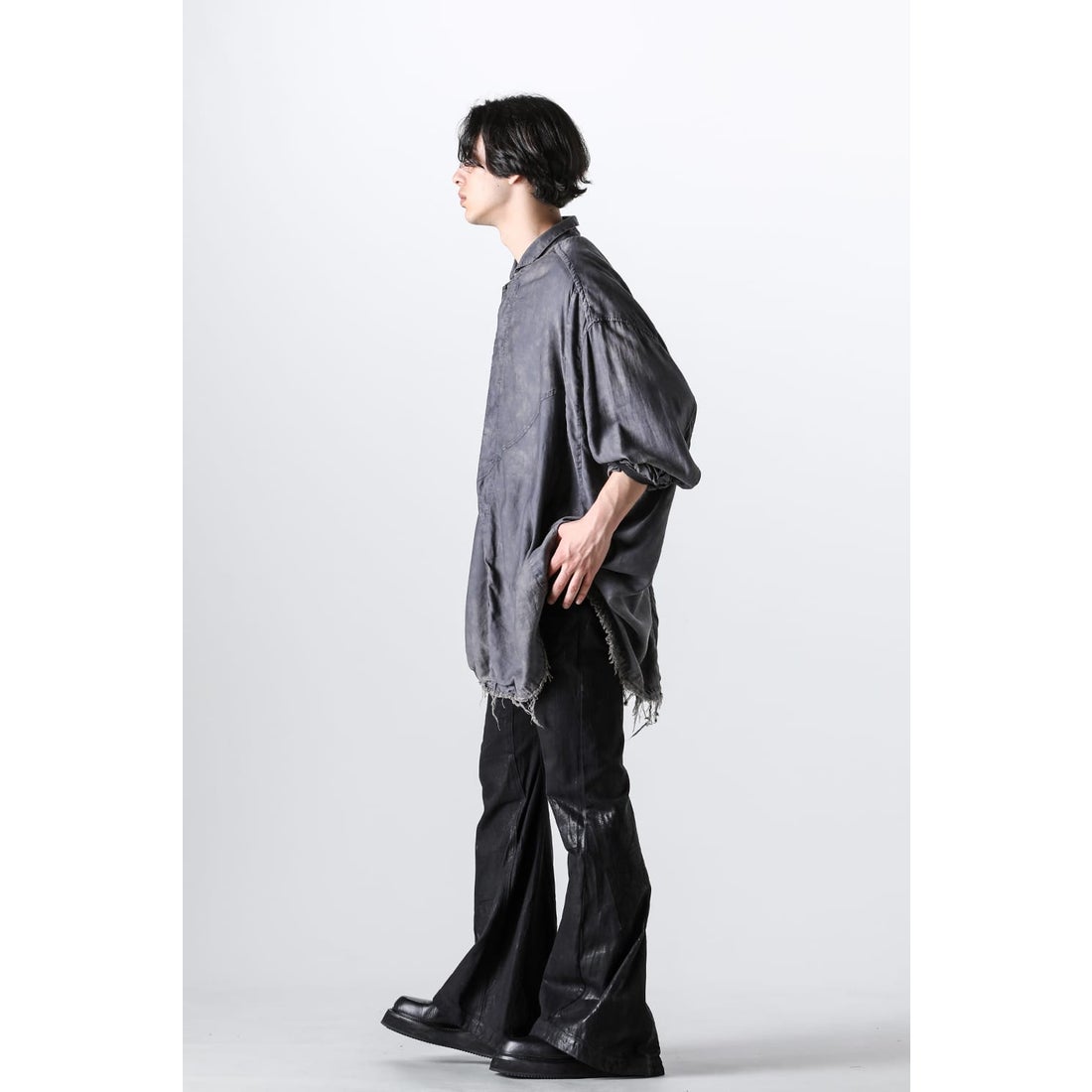 ユリウス JULIUS Flared Jet Pants（Black） 通販 大阪心斎橋/京都