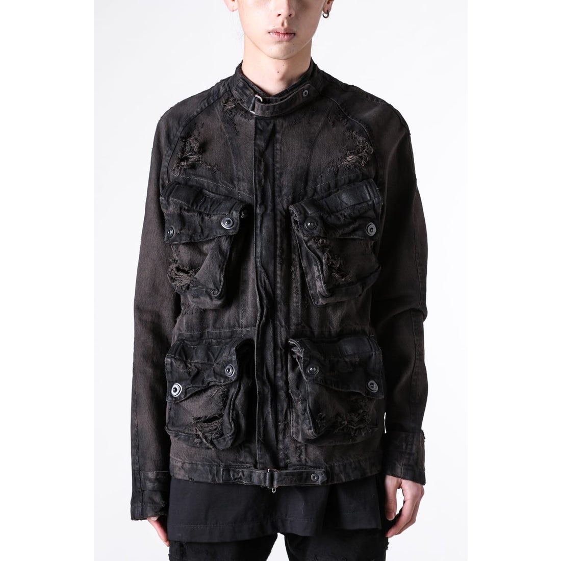 ユリウス JULIUS 12oz DENIM JACKET （DARK BROWN） -FASCINATE