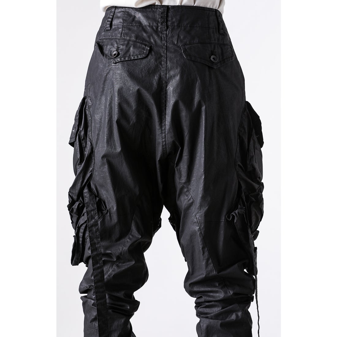 ユリウス JULIUS COATED CLOTH GASMASK PANTS （BLACK） -FASCINATE