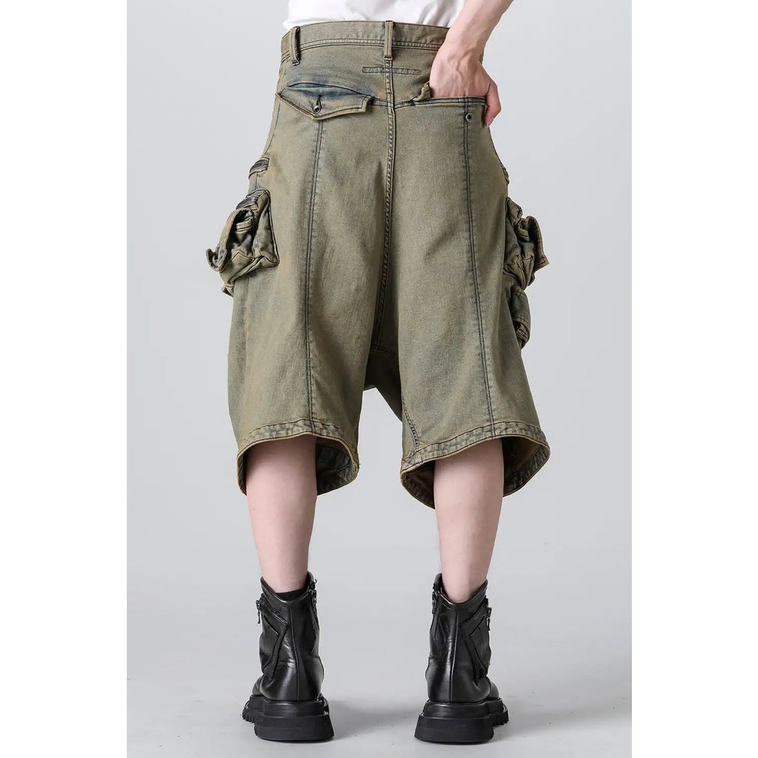 JULIUS 10.5oz Stretch Denim Cargo Short Pants （INDIGO） -FASCINATE