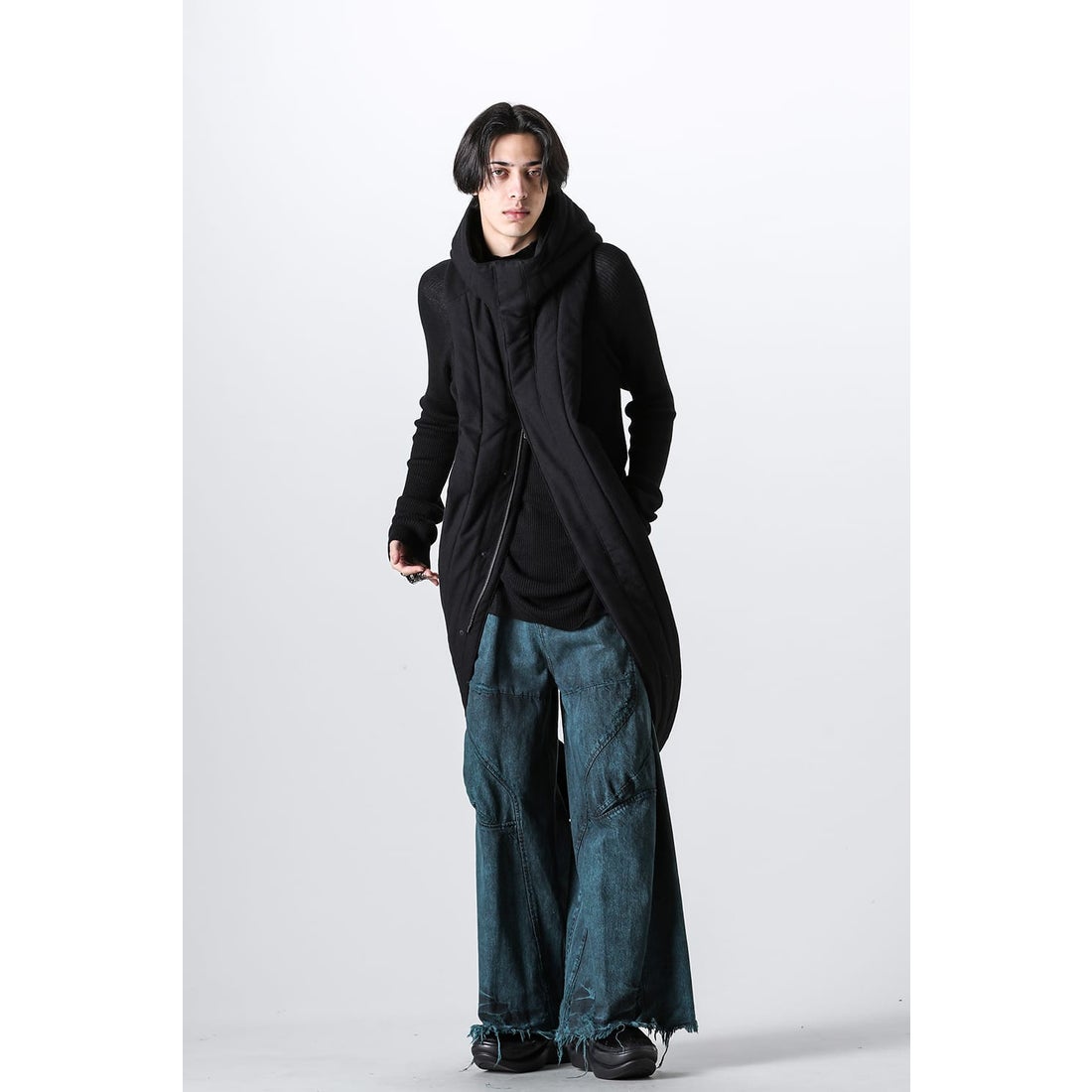 ユリウス JULIUS Long Drape Hood （Black） - ファッション通販