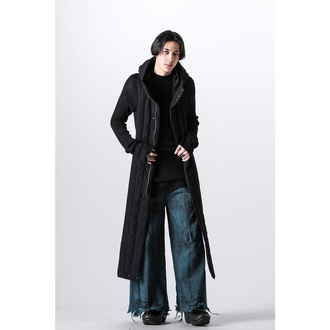 ユリウス JULIUS Long Drape Hood （Black） - ファッション通販