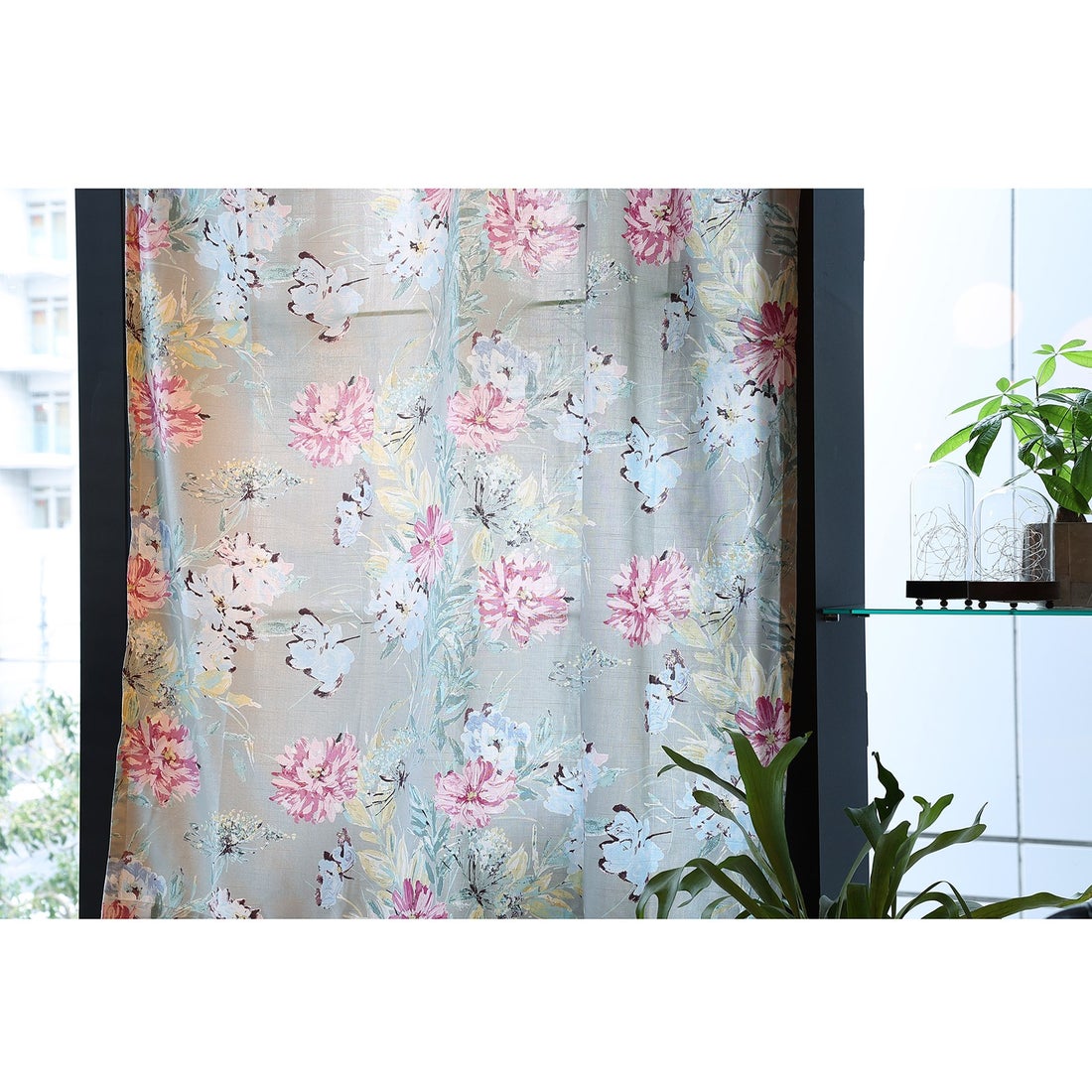 ローラ アシュレイ LAURA ASHLEY ◇フラワープリントカーテン 100