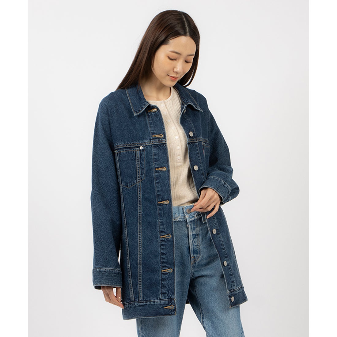 未使用品】リーバイス Levi's フード・ライナー付きダークブルーコート