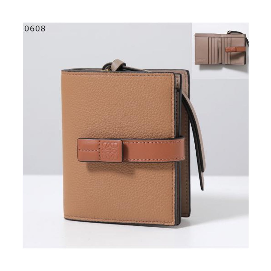 ロエベ LOEWE LOEWE 二つ折り財布 COMPACT ZIP C660Z41X （0608/TOFFEE