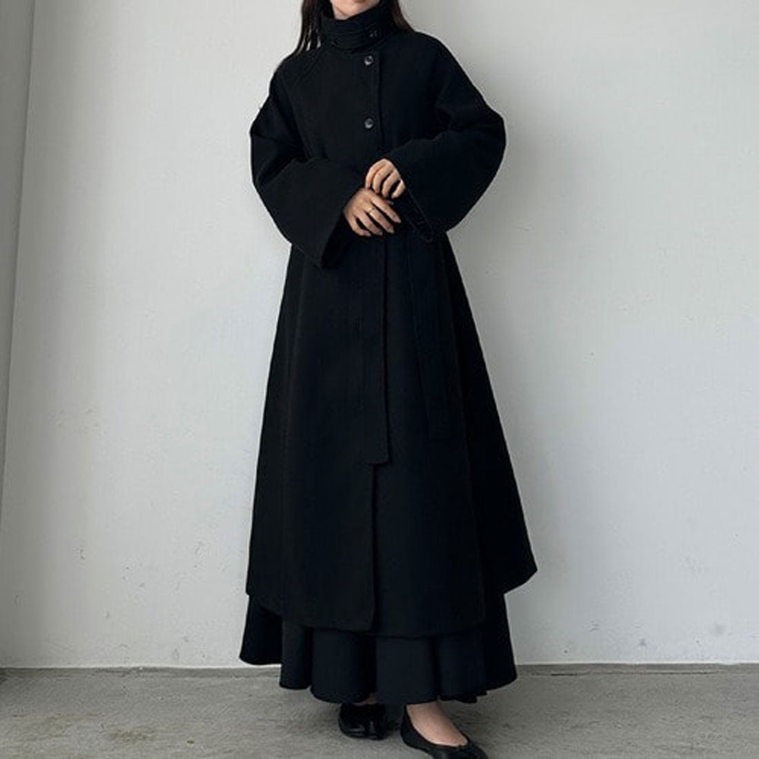 ルエレ Louere Louere 2wayスリットスリーブハイネックフレアコート