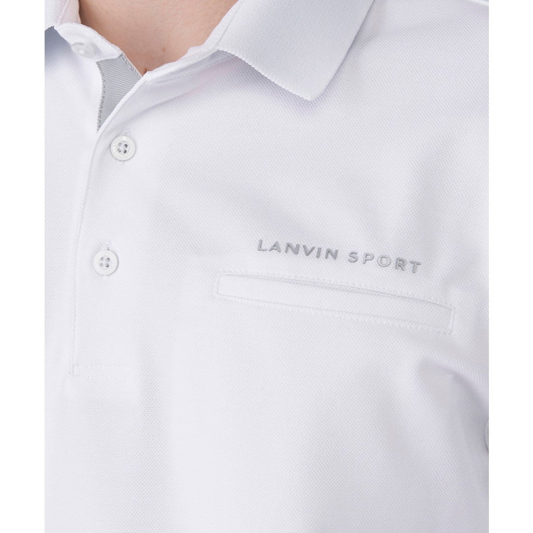 ランバン スポール LANVIN SPORT 衿裏デザイン長袖シャツ【吸汗速乾
