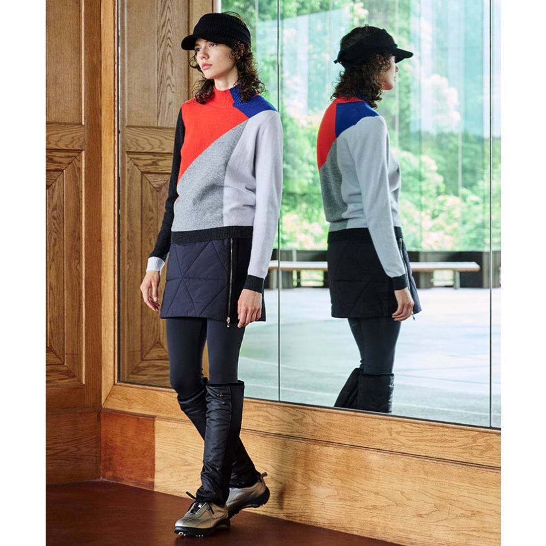 LANVIN SPORT 中わたスカート(41cm丈)【蓄熱保温裏地付き
