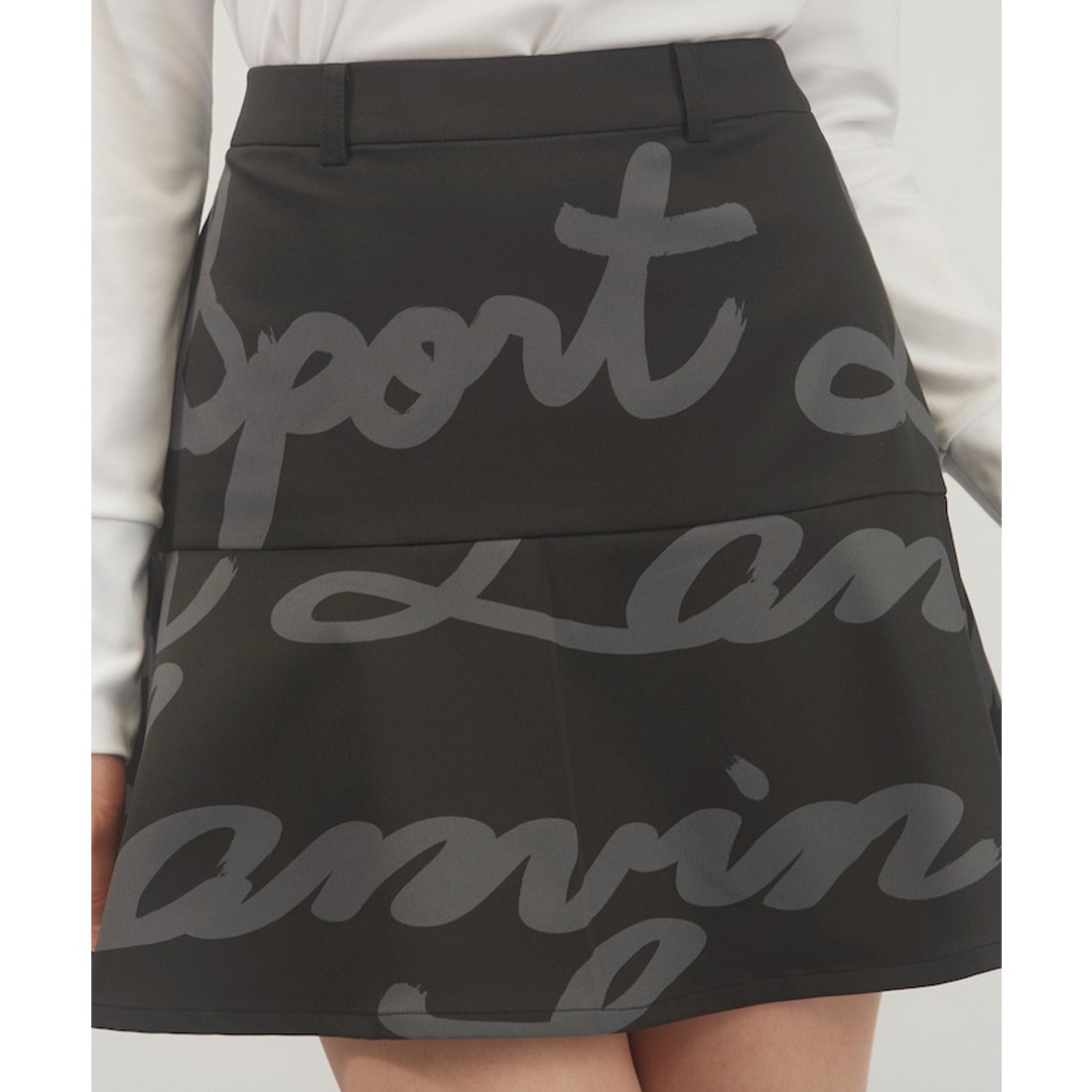 LANVIN SPORT ロゴプリントフレアスカート（総丈40cm）【SUNSCREEN