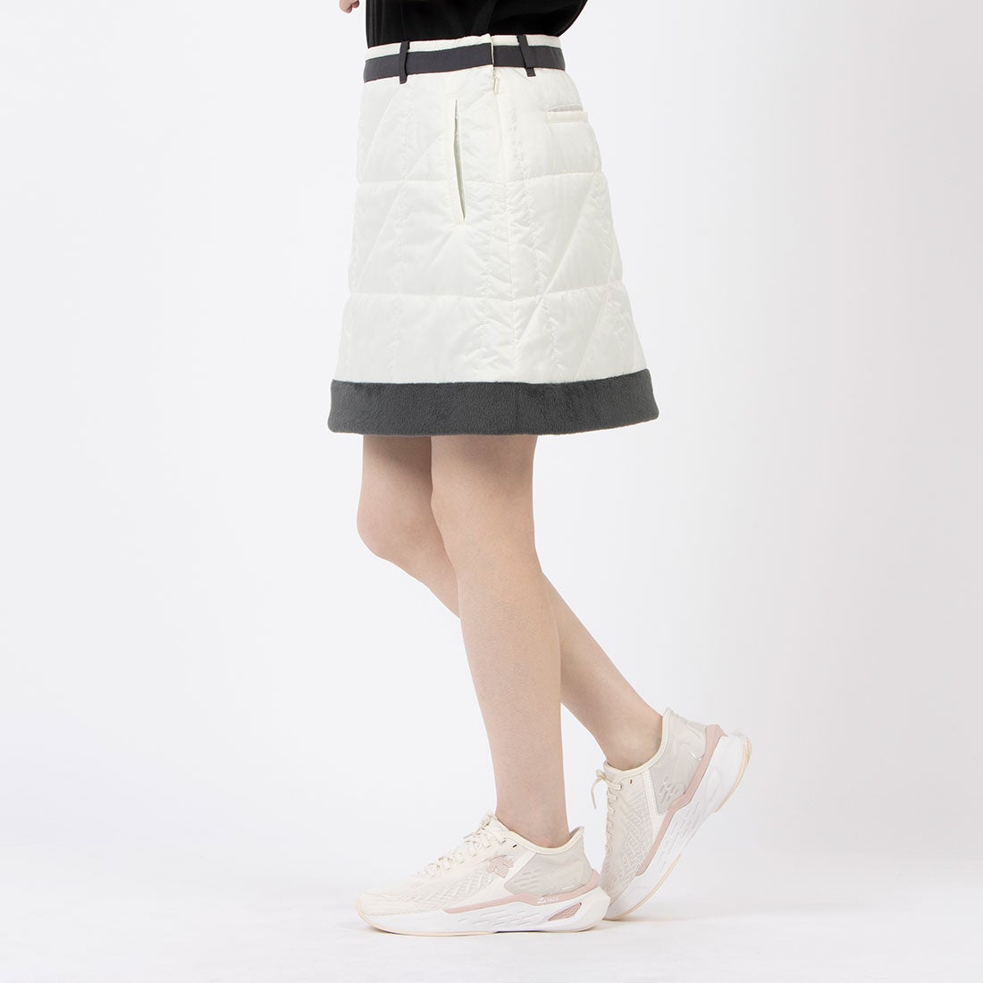 LANVIN SPORT 中わたキルトスカート（総丈41cm）【HEAT NAVI裏地付き