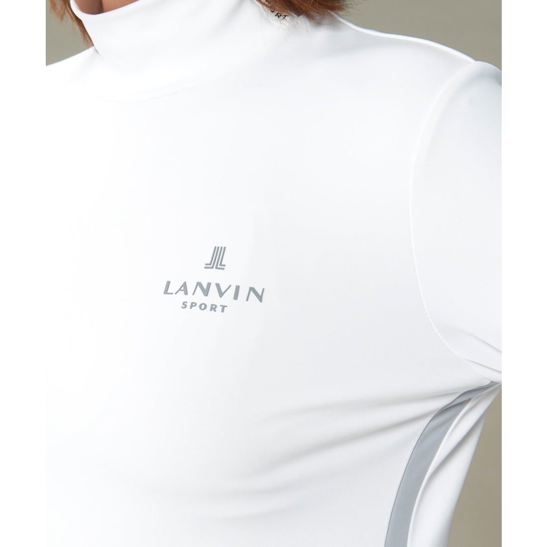 LANVIN SPORT モックネック長袖シャツ【ストレッチ/UV】 -デサント