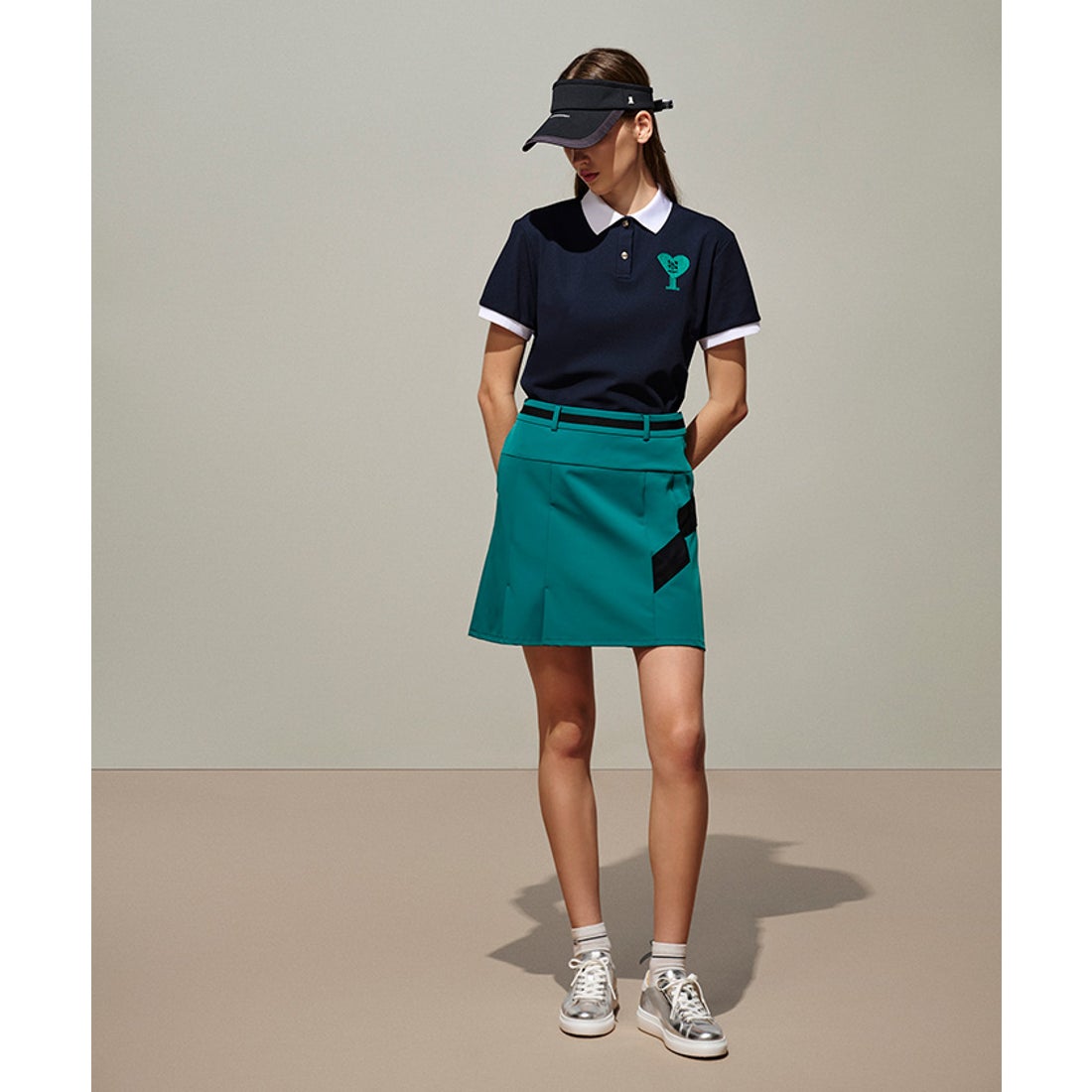 ランバン スポール LANVIN SPORT グログランリボンディテールスカート