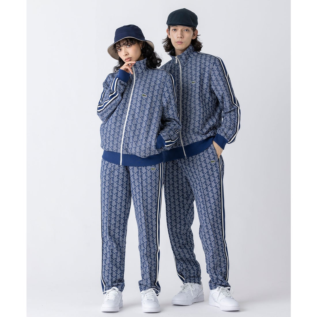 ラコステ LACOSTE モノグラムジャカードトラックジャケット （レッド