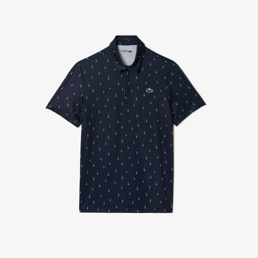 ラコステ LACOSTE ミニマム総柄プリントゴルフポロシャツ （グリーン