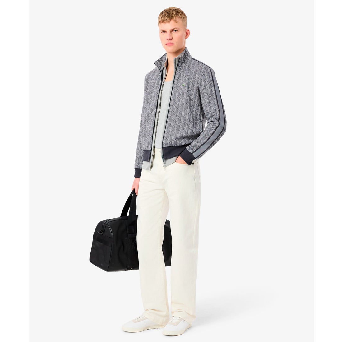 ラコステ LACOSTE モノグラムジャカードトラックジャケット （グリーン