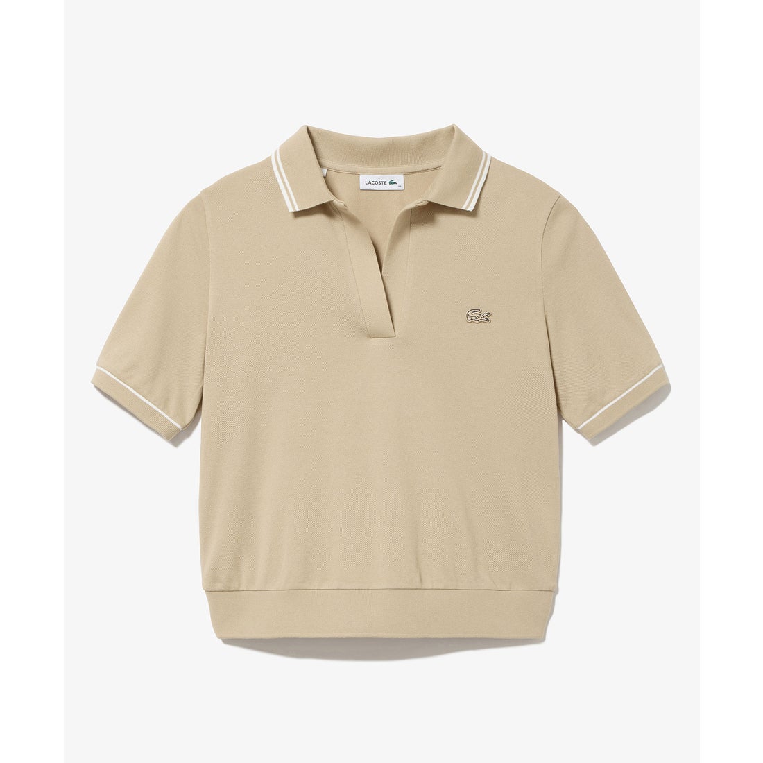 ラコステ LACOSTE スキッパーネックポロシャツ （ホワイト