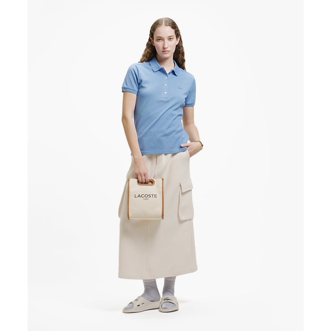 ラコステ LACOSTE スリムフィット ストレッチコットンピケポロ（半袖