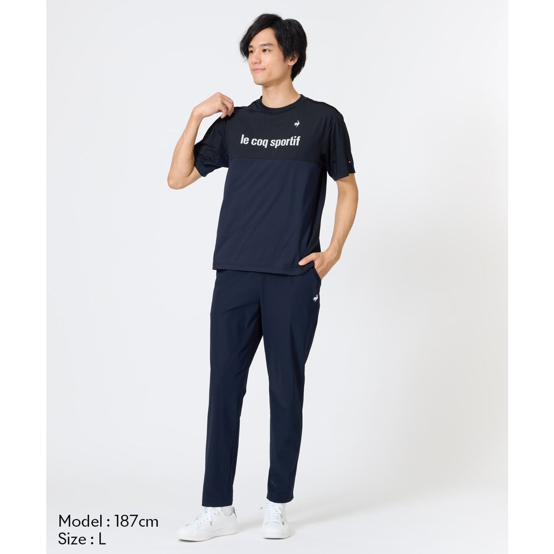 ルコックスポルティフ le coq sportif 接触冷感ストレッチロングパンツ