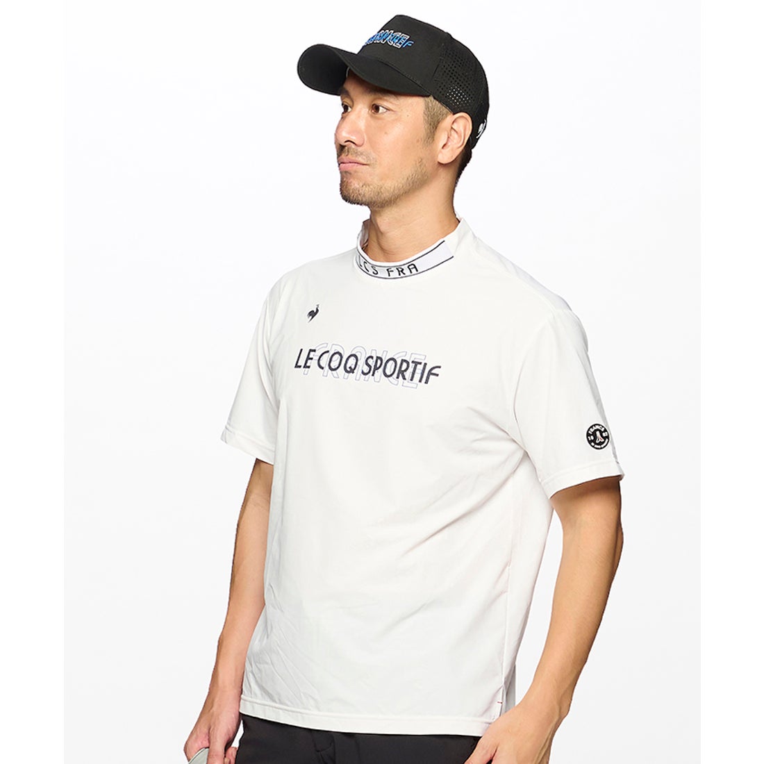 le coq sportif golf 半袖オーバーサイズモックネックシャツ -デサント