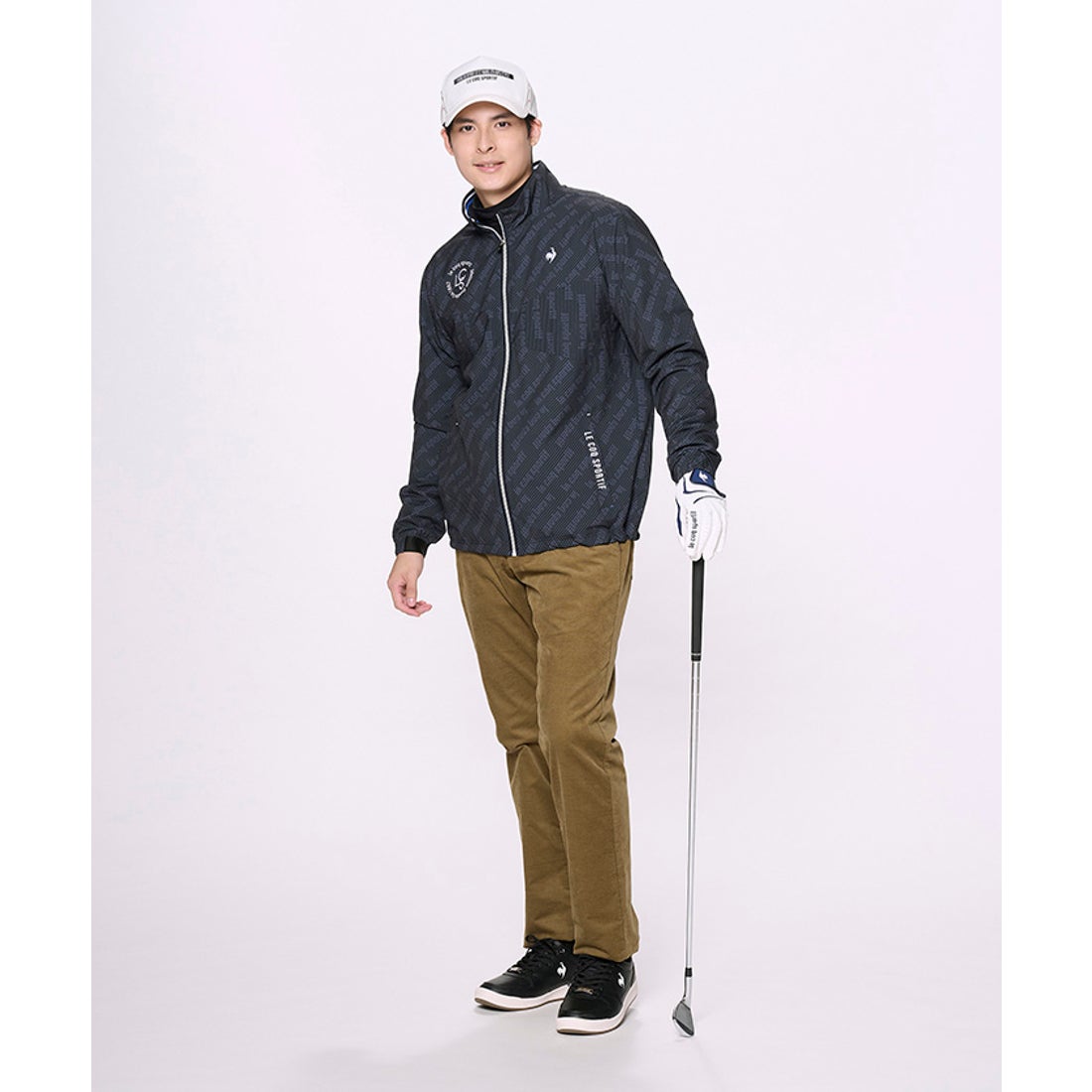 le coq sportif golf プリント柄3層ジャケット -デサントストア