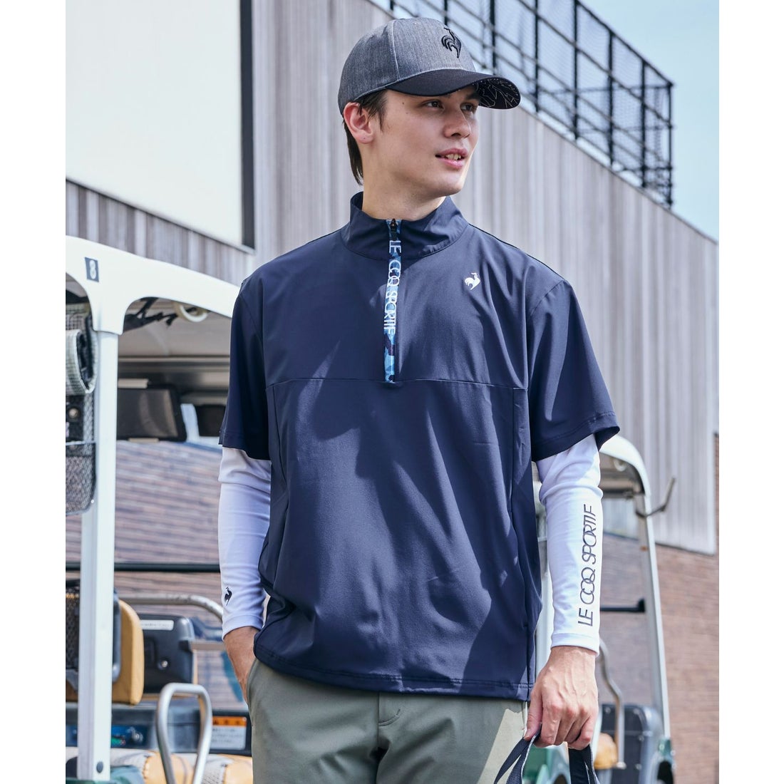 ルコックスポルティフ ゴルフ le coq sportif golf 半袖ウインド